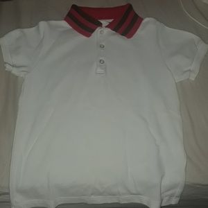 Gucci short sleeve polo with knit collar